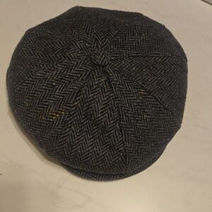 Donegal Tweed Gray Herringbone Flat Cap